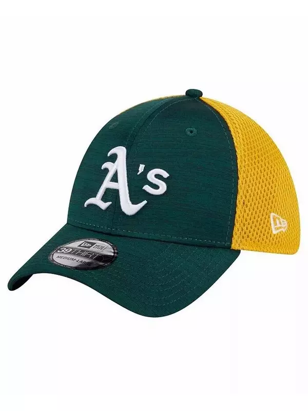 Мужская зеленая кепка Oakland Athletics Neo 39THIRTY Flex New Era, зеленый