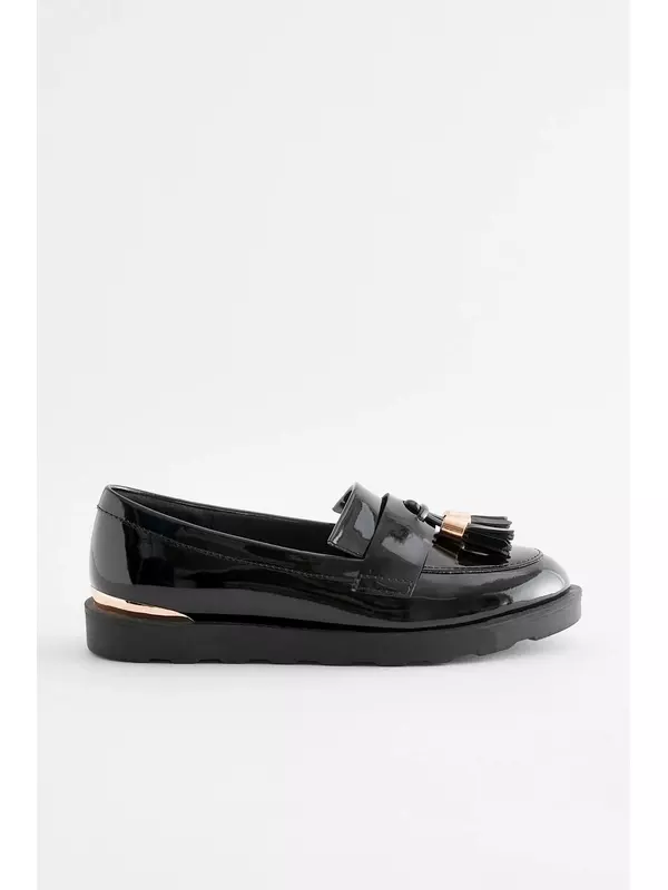 Школьные мокасины с бахромой Next, черный