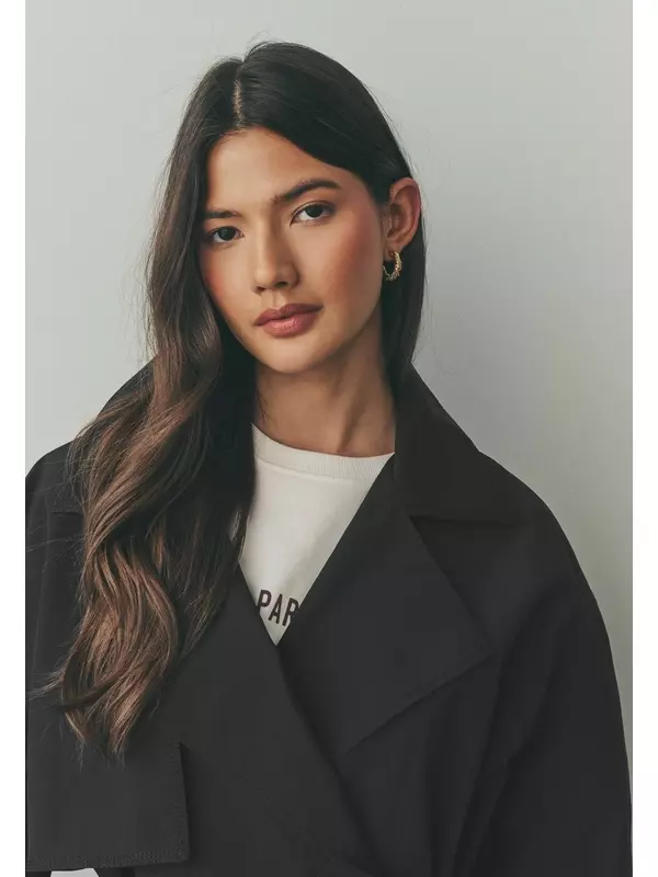 Пальто-тренч Next, черный