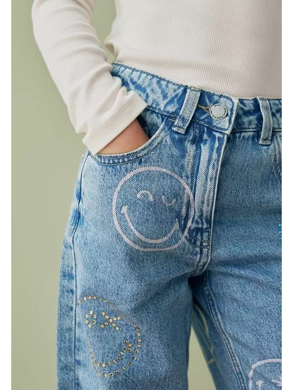 Расклешенные джинсы SMILEYWORLD WIDE Next, синий
