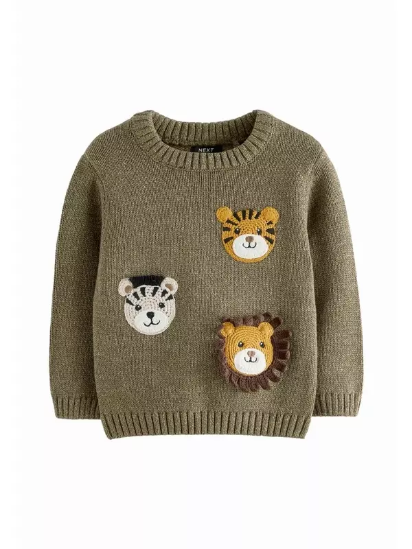 Джемпер CREW NECK-REGULAR FIT Next, зеленый