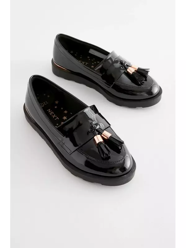 Школьные мокасины с бахромой Next, черный
