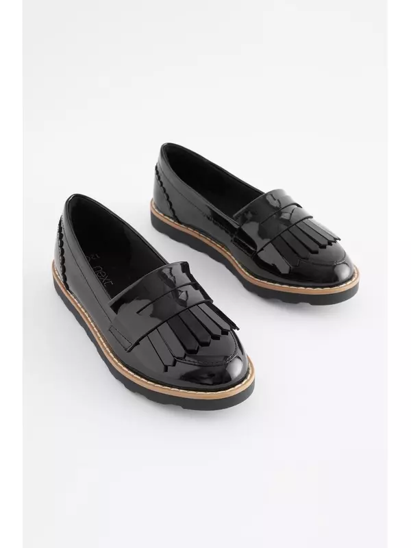 Школьные мокасины с бахромой Next, черный