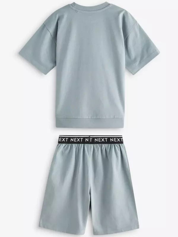 Пижама Next, цвет Smoke blue/Dark grey/Apple