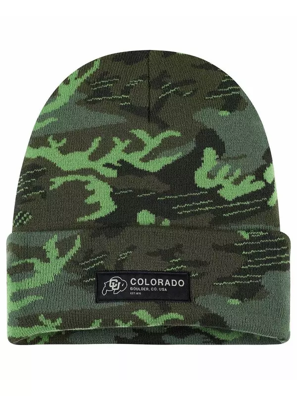 Мужская камуфляжная вязаная шапка с манжетами для дня ветеранов Colorado Buffaloes Nike