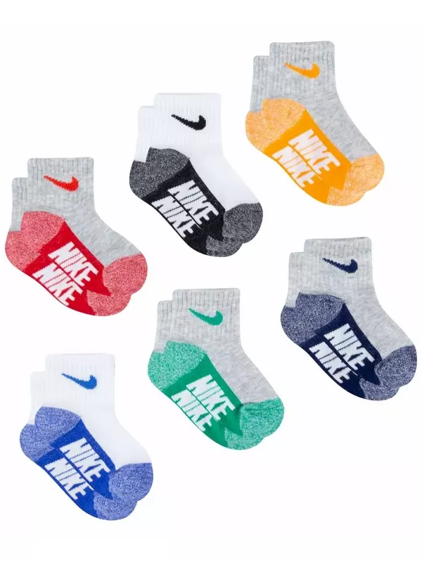 Носки с несколькими логотипами для маленьких мальчиков и девочек, упаковка из 6 шт. Nike