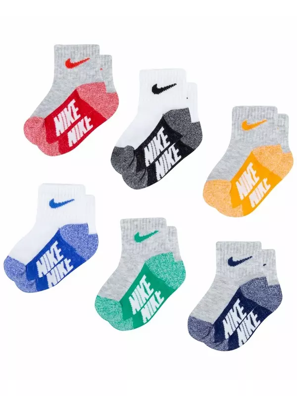 Носки с несколькими логотипами для маленьких мальчиков и девочек, упаковка из 6 шт. Nike