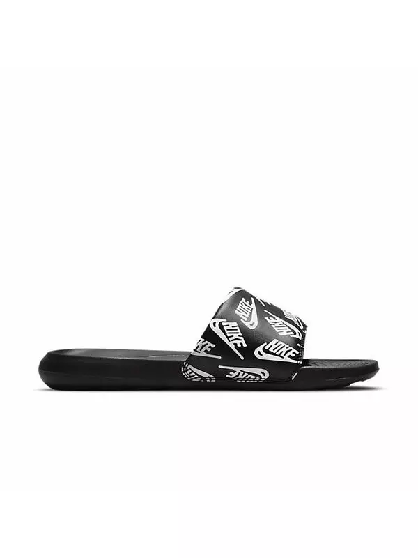 Тапочки victori one slide 'repeat logo - black white' Nike, черный