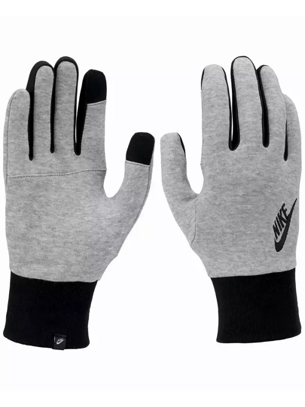 Мужские перчатки Club Fleece 2.0 с вышитым логотипом Nike, серый