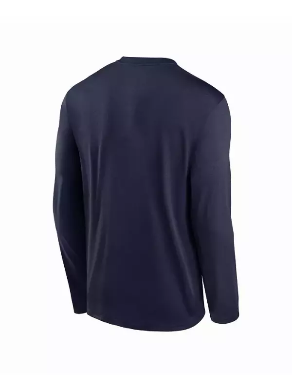 Мужская футболка с длинным рукавом West Virginia Mountaineers Primetime Center Lockup Two-Hit Legend в темно-синем цвете Nike