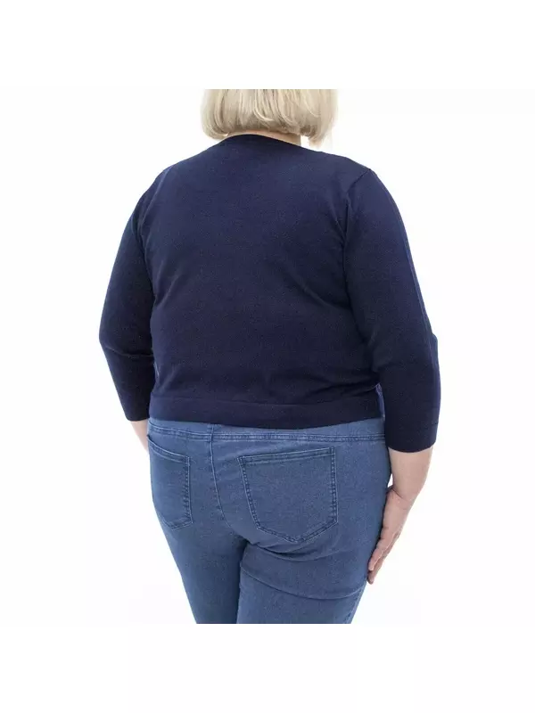 Больших размеров Nina Leonard Болеро с заклепками Nina Leonard, темно-синий