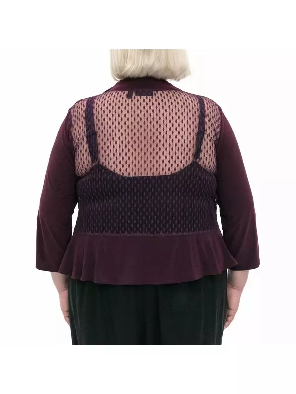 Плюс размер Nina Leonard Сетчатое болеро в горошек Nina Leonard