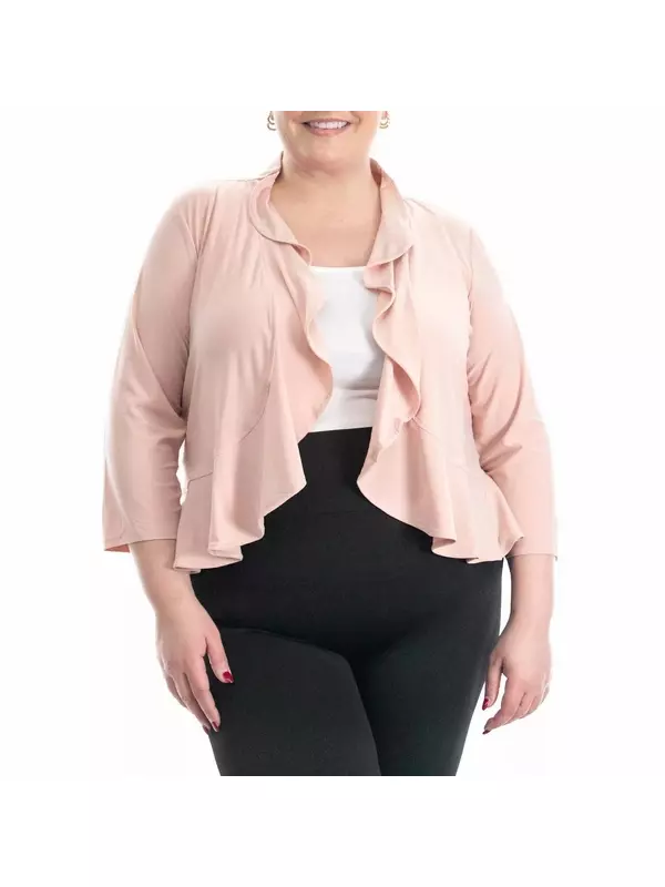 Плюс размер Nina Leonard Сетчатое болеро в горошек Nina Leonard