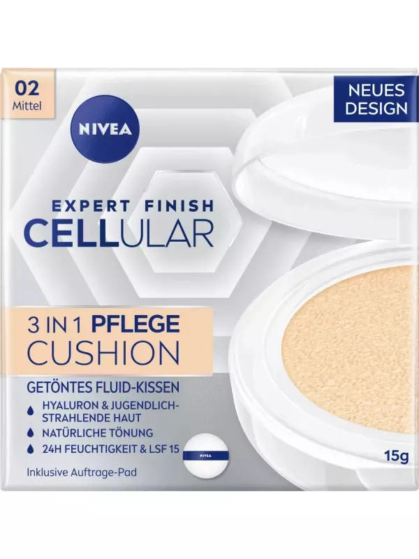 Флюид для лица тональный 3в1 Hyaluron Cellular Filler (Medium) SPF 15 15g NIVEA