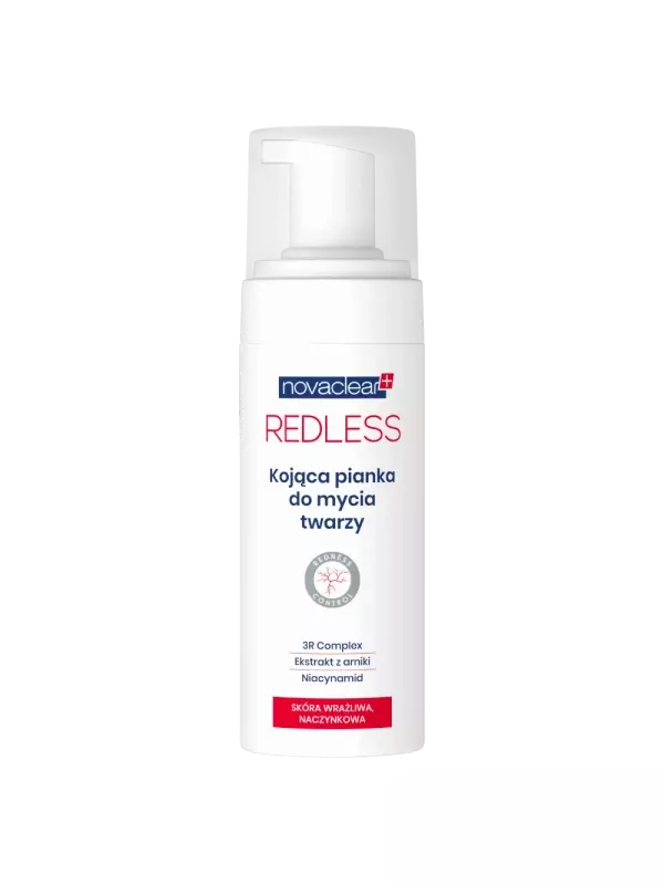 Успокаивающая очищающая пенка для лица Novaclear Redless, 100 мл