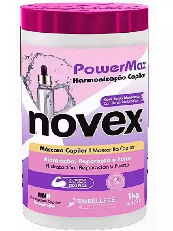 Увлажняющая маска для волос Power Max Novex, 1KG