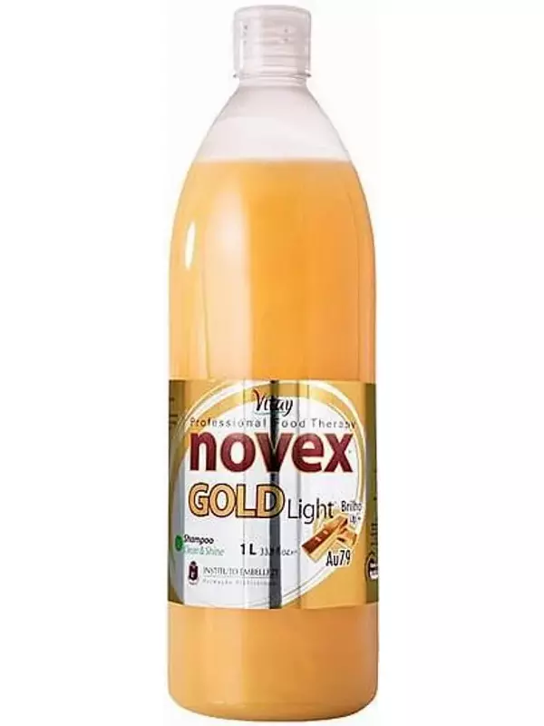 Шампунь для светлых и осветленных волос 1000мл увлажняет, защищает цвет и восстанавливает блеск Novex Gold Light Shampoo