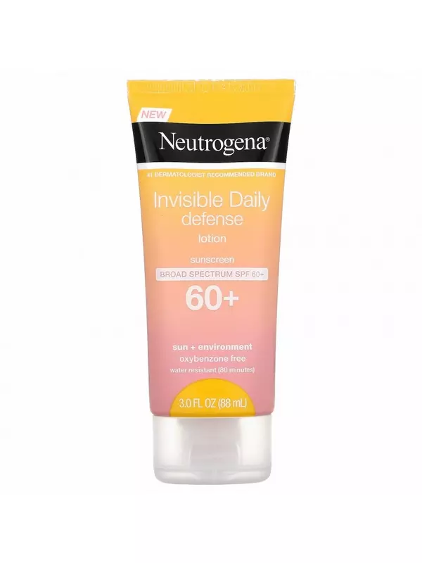 Neutrogena, Invisible Daily Defense, солнцезащитный лосьон, SPF 60+, 88 мл (3 жидк. Унции)