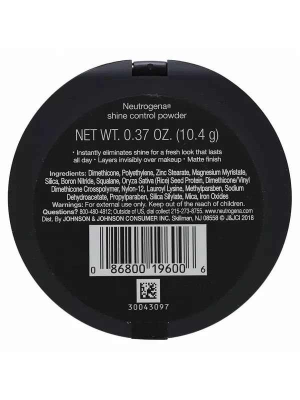 Neutrogena, Пудра для контроля блеска, 10,4 г (0,37 унции)