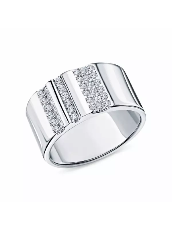 Серебряное кольцо с фианитами