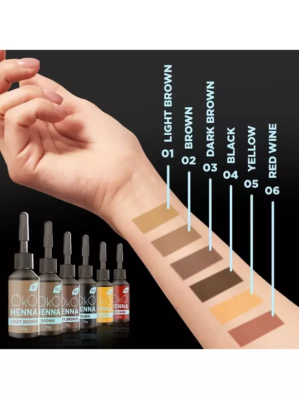 Хна для бровей OKO Power Powder № 04 10 г, черная