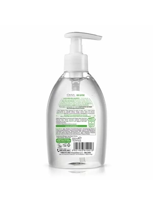 Bio Seife Non Sapone Biologico мыло для лица и рук с алоэ вера 300 мл, Omia
