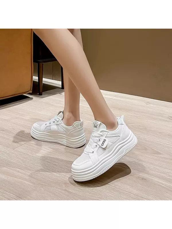 Кеды, скейтборд обувь женская низкая бежевый/черный Oms