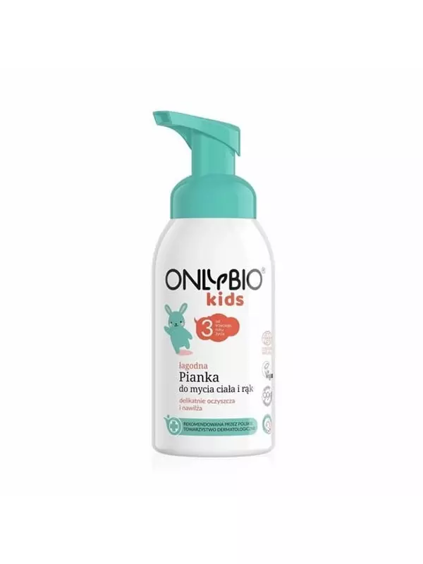 Мягкая пенка для мытья тела и рук с 3 лет, 300мл Only Bio Kids