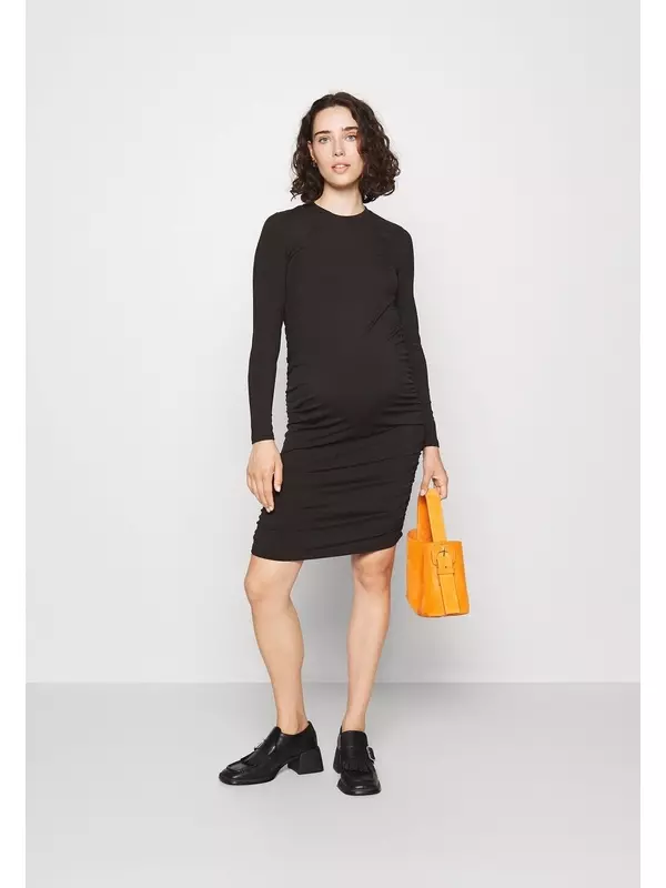 Платье из джерси OLMITSI RUCHING ONLY MATERNITY, черный
