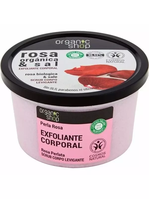 Скраб для тела Пенка Жемчужная Роза 250мл, Organic Shop