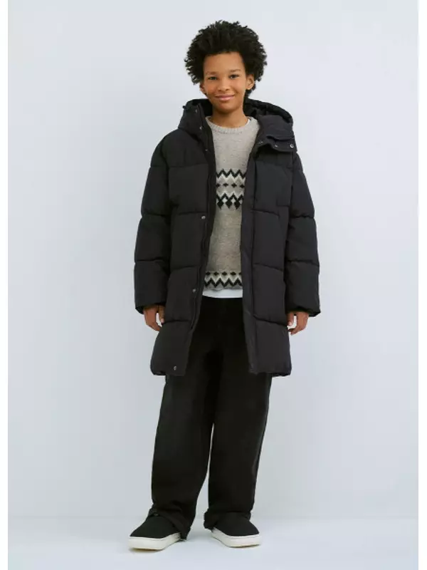 Пуховик для мальчиков, Черный