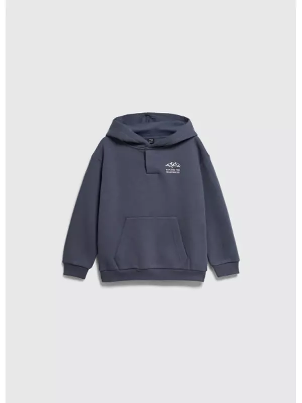 Худи с принтом для мальчиков, Синий