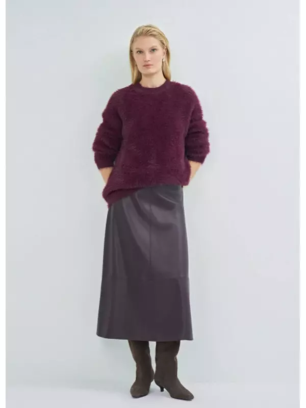 Джемпер из пушистой пряжи, Фиолетовый
