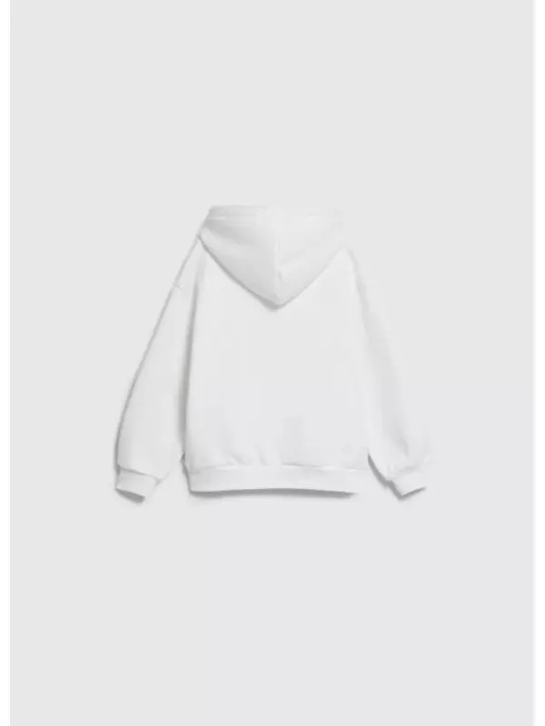 Худи с вышивкой для девочек, Белый