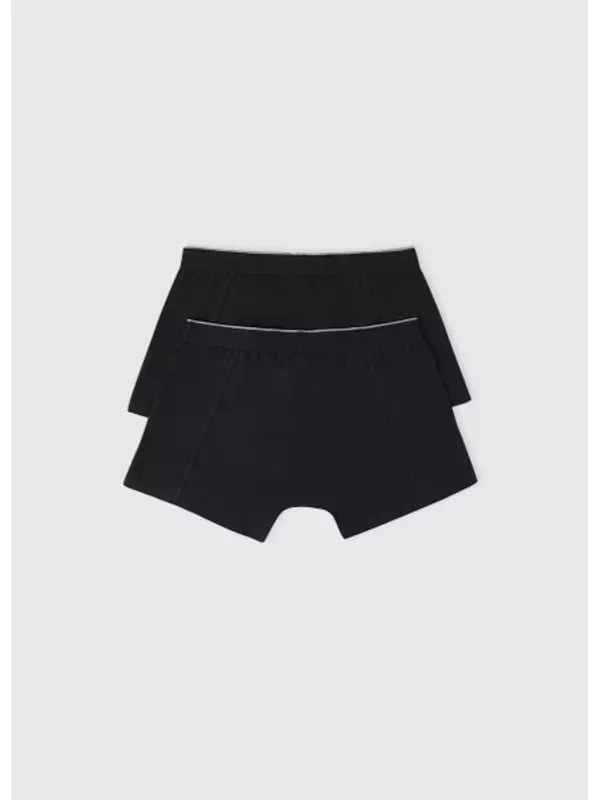 Базовые трусы-транки, 2 шт., Черный