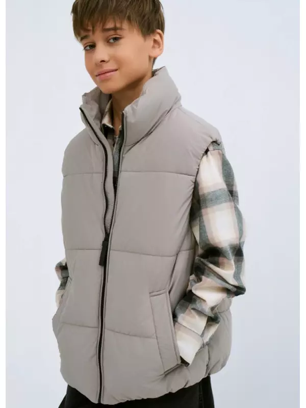 Утепленный жилет для мальчиков, Бежевый