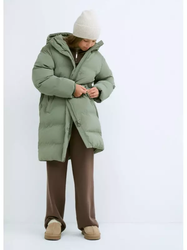 Пуховик для девочек, Зеленый