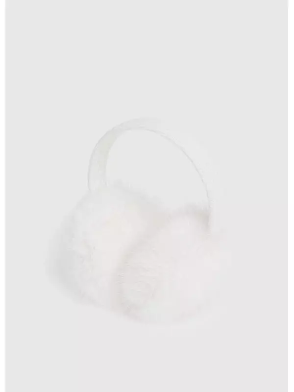 Меховые наушники, Белый