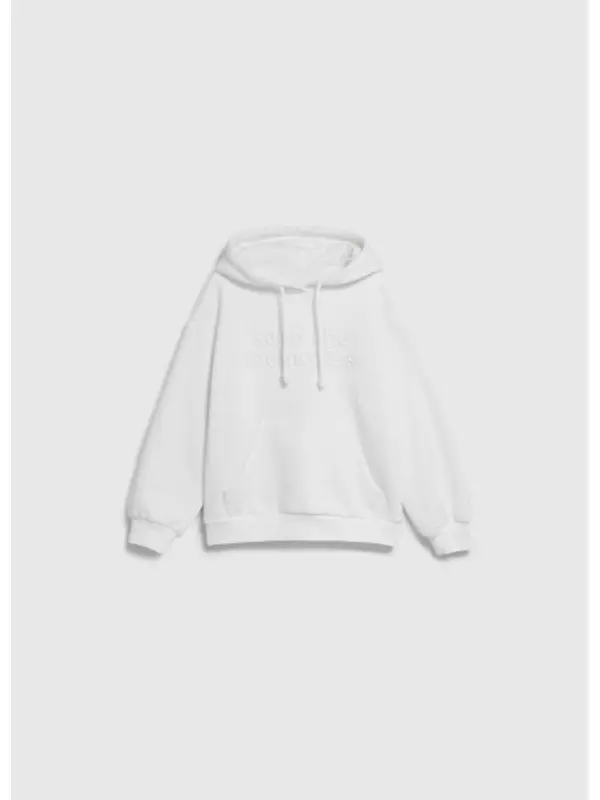 Худи с вышивкой для девочек, Белый