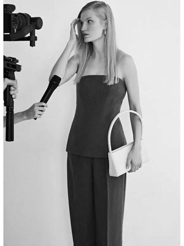 Топ-корсет с рельефами, Серый