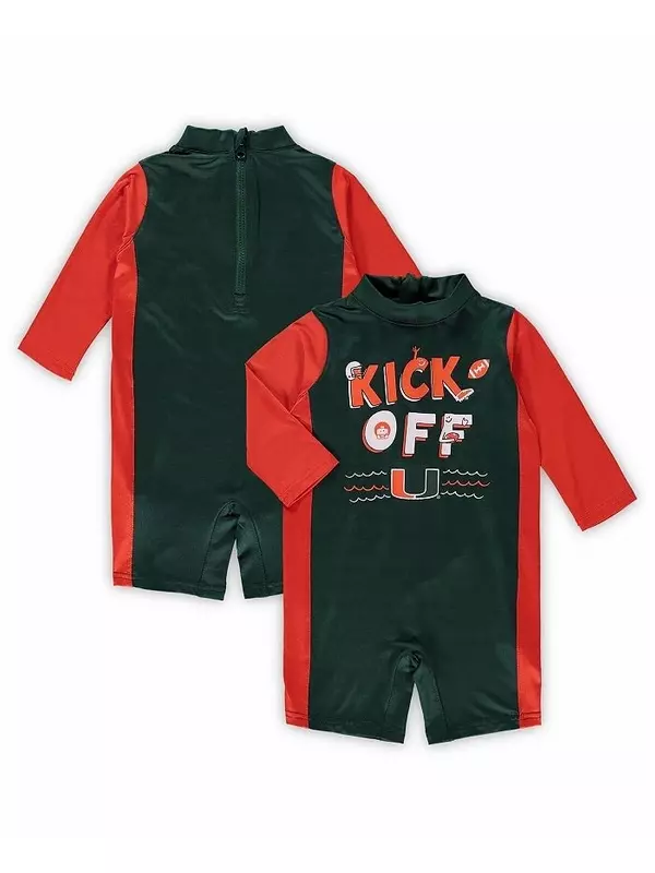 Зеленый, оранжевый гидрокостюм Miami Hurricanes Wave Runner для девочек-подростков Outerstuff, зеленый/оранжевый