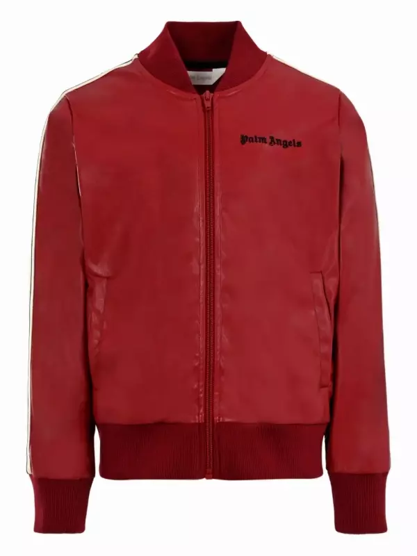 Куртка-бомбер с полосками Palm Angels Kids, красный