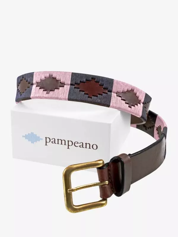 Кожаный ремень hermoso Pampeano, цвет Brown/Blue/Pink