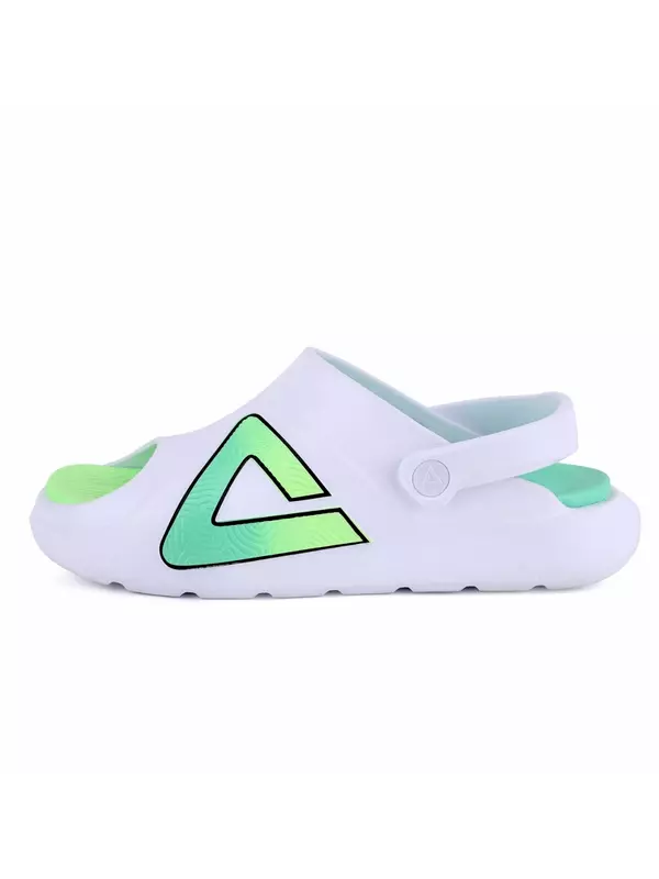 PEAK Слайдеры мужские белые изумрудно-зеленые - Baymax/Изумрудно-зеленые, цвет Baymax/Emerald Green