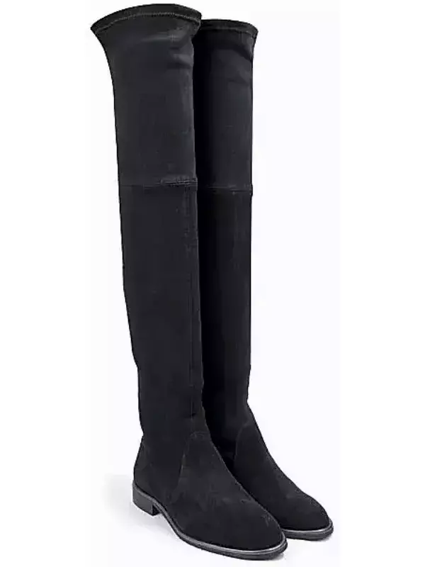 Замшевые ботфорты