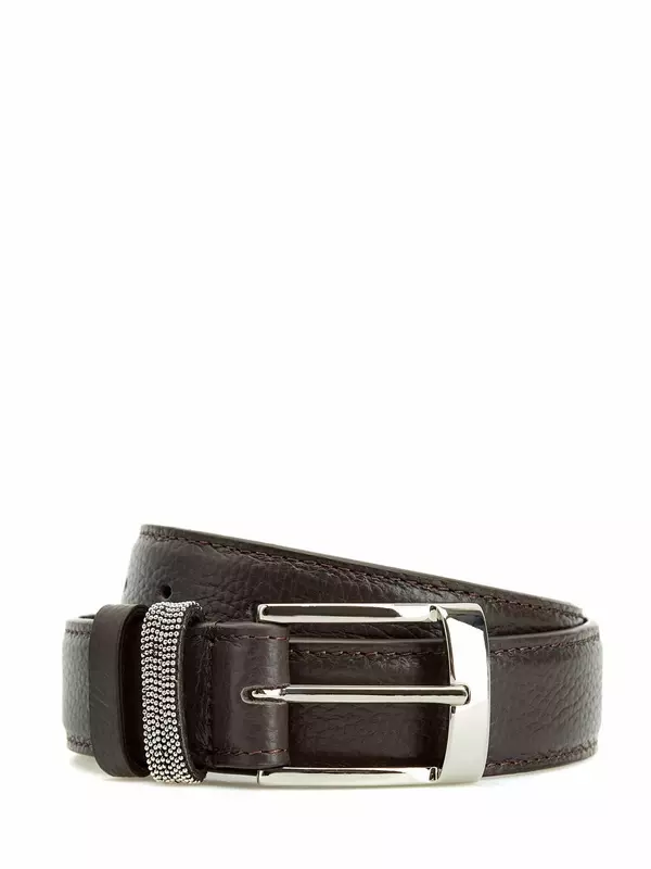 Кожаный ремень с мерцающей шлевкой Punto Luce