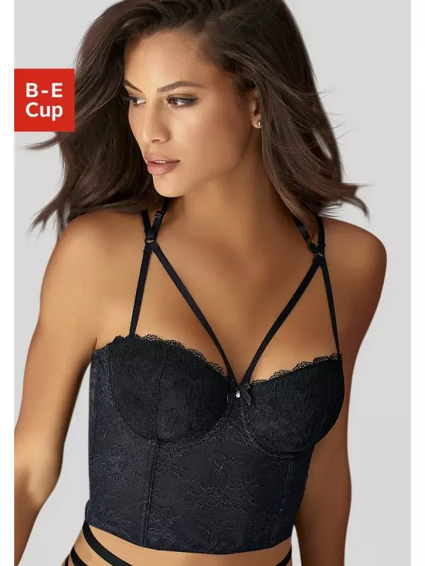 Petite Fleur Gold корсаж на косточках и соблазнительной ленте, сексуальное нижнее белье, нижнее белье, черный