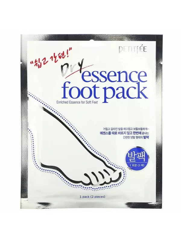 Petitfee, Dry Essence Foot Pack, маска для ног, 1 пара