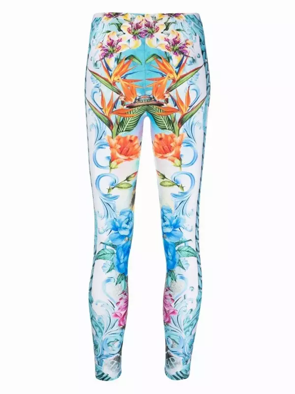 Леггинсы Hawaii с графичным принтом Philipp Plein, синий
