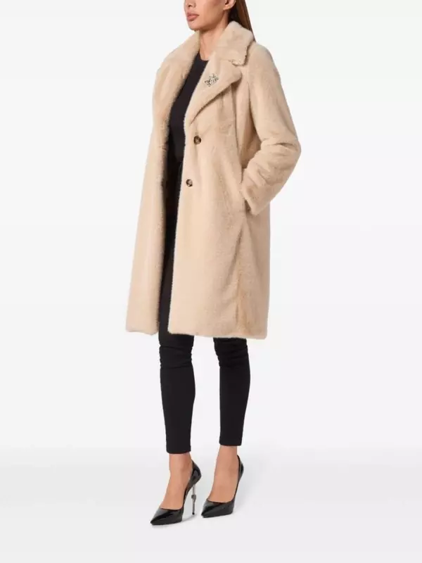 Искусственная шуба Philipp Plein, серый